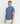 Close-up of the texture on the Riverside Blue Ariiston Eco Luxe T-shirt worn by the model.