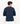 Back view of a model in the classic men's navy knit jumper by Ariiston