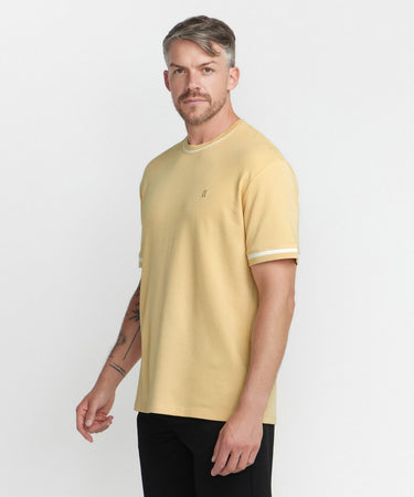 Ariiston Waffle Classic Luxe T-Shirt - Boulder Cream
