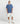 Model wearing the Ariiston Waffle Classic T-Shirt in Riverside Blue Color