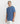 Front & Side view of a model wearing Ariiston Waffle Classic Luxe T-Shirt in Riverside Blue, showing the relaxed fit.