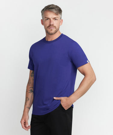 Ariiston 'Aussie Cotton' Classic Luxe T-Shirt - Sodalite Blue