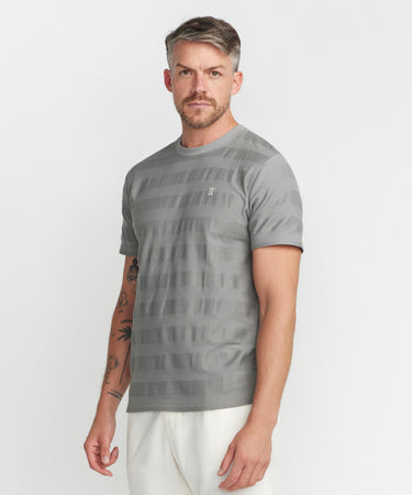 Ariiston Herringbone Classic Luxe T-Shirt - Sharkskin Grey