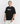 Close-up of a model wearing the Ariiston Neon Flux T-Shirt in Black