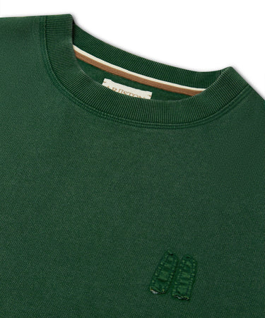 Ariiston Acid Wash Drop Shoulder - Eden Green