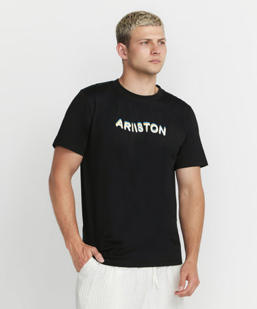 Ariiston 'Kaleido' Graphic T-Shirt - Black