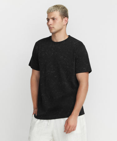 Ariiston Acid Emboss Graphic T-Shirt – Black