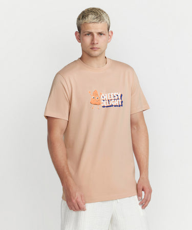 Ariiston 'Cheesy Delight' Graphic T-Shirt - Cameo Rose