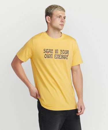 Ariiston 'Energy' Graphic T-Shirt - Rattan Yellow