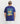Back view of a model in the sodalite blue Ariiston mushroom graphic t-shirt