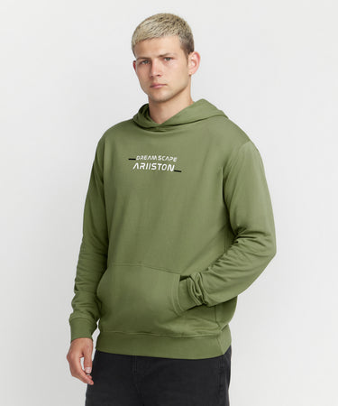Ariiston All Seasons Hoodie-HD Gel Print - Oil Green