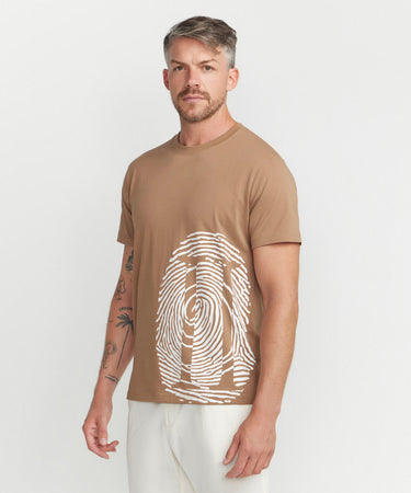 Ariiston Signature Accent Puff Print T-Shirt - Beaver Fur Brown