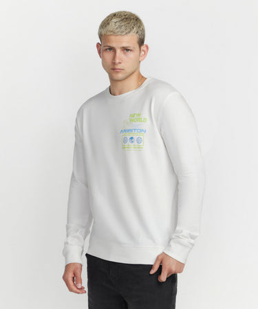 Ariiston HD Graphic Sweatshirt - Bright White
