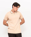 Ariiston Flat-Knit Polo – Sand