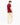 Side and back view of a model in the Ariiston flat knit stripe polo shirt in wine
