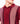 Close-up of the neck area of the Ariiston flat knit stripe polo shirt in wine color, highlighting the collar and fabric details.